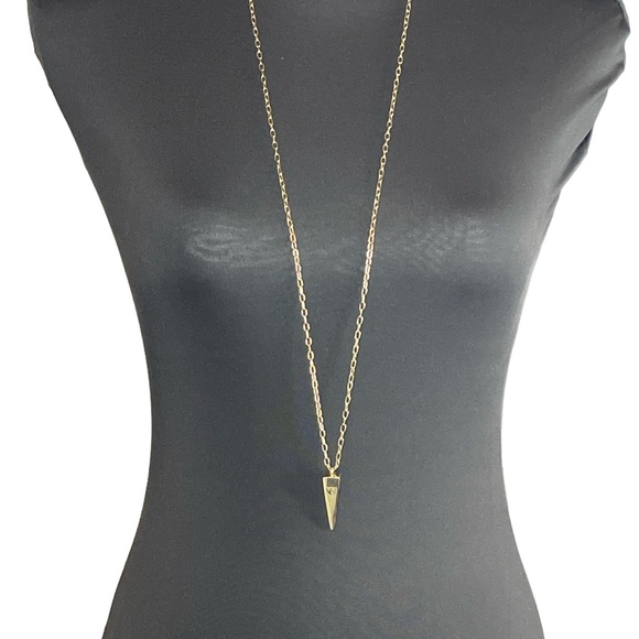 Jewelry - Gold Spike Long Pendant Necklace